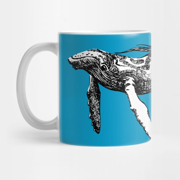 Humpback Whale Pen and Ink by tsd-fashion